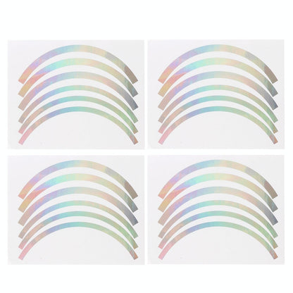 Blue Wheel Hub Sticker Set for Scooter / Bike / Electric Vehicle 2 Pcs - White