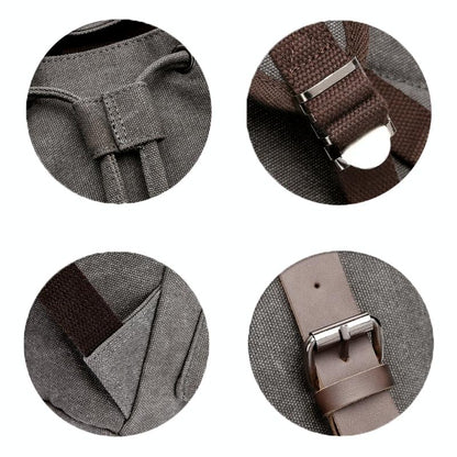 Student Canvas Backpack - Compact and Stylish - Green