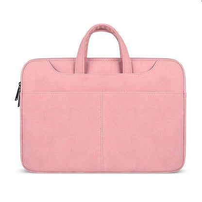 Waterproof Portable One-shoulder Handbag for 13.3 Laptops with Strap & Magic Stick - Pink