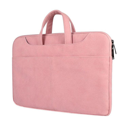 Waterproof Portable One-shoulder Handbag for 13.3 Laptops with Strap & Magic Stick - Pink