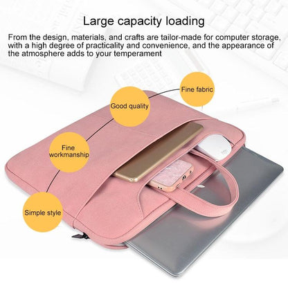 Waterproof Portable One-shoulder Handbag for 13.3 Laptops with Strap & Magic Stick - Pink
