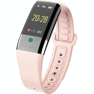 Smart Watch With Heart & Oxygen Monitoring Colour Screen Ip67 - Pink