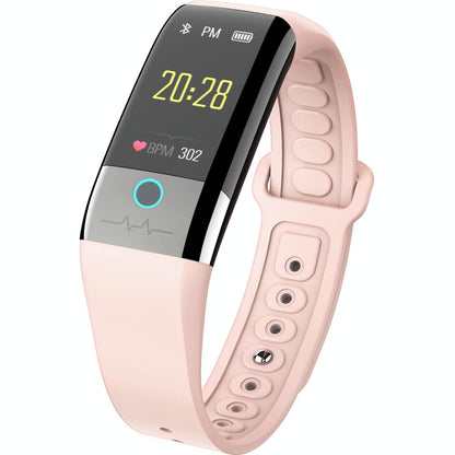 Smart Watch With Heart & Oxygen Monitoring Colour Screen Ip67 - Pink