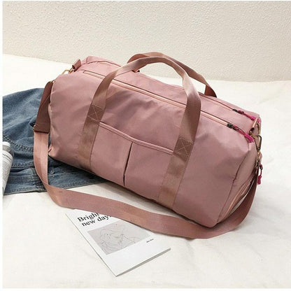 Yoga and Sports Gym Bag - Lightweight Nylon - Pink