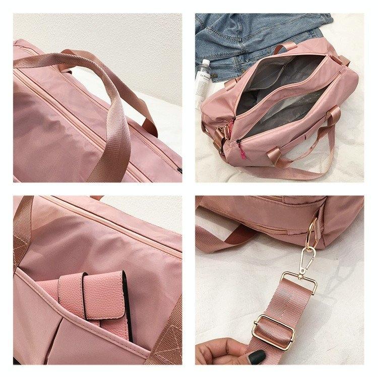 Yoga and Sports Gym Bag - Lightweight Nylon - Pink