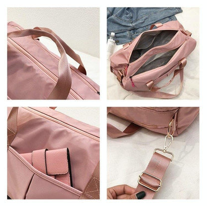 Yoga and Sports Gym Bag - Lightweight Nylon - Pink