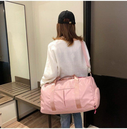 Yoga and Sports Gym Bag - Lightweight Nylon - Pink