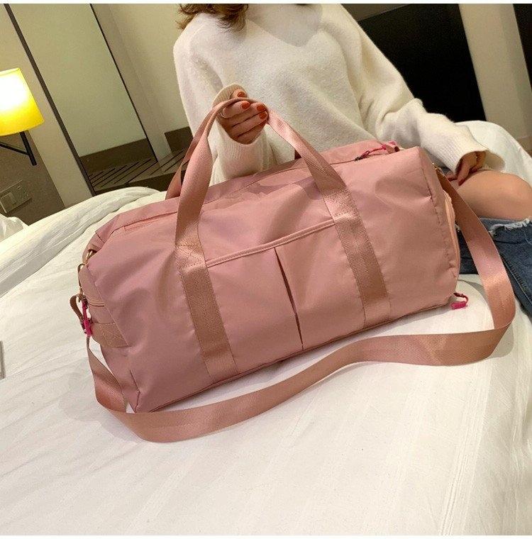 Yoga and Sports Gym Bag - Lightweight Nylon - Pink