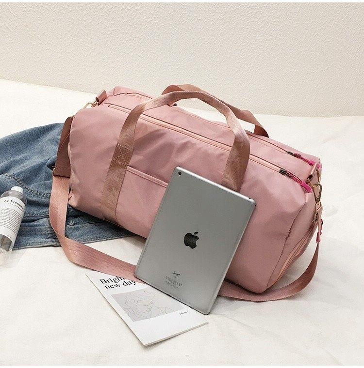 Yoga and Sports Gym Bag - Lightweight Nylon - Pink