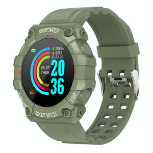 1.3 Inch Colour Round Screen Sport Smart Watch Support Heart Rate / Multi-Sports Mode - Green