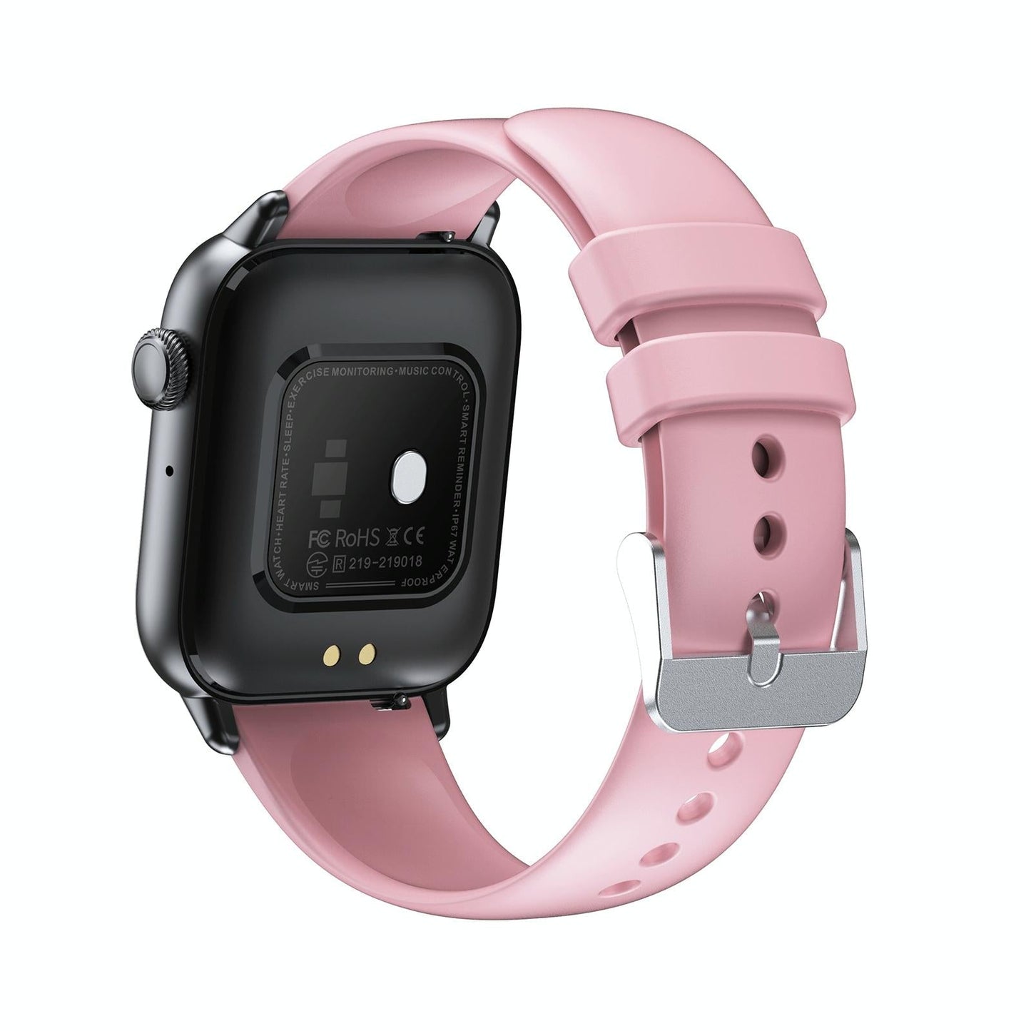 1.83 Inch Bt5.2 Smart Sport Watch Support Sleep / Heart Rate / Blood Oxygen / Temperature / Blood Pressure Health Monitor - Gold + Pink