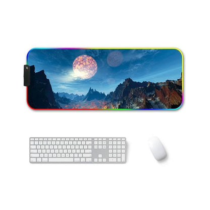 Rubber Thermal Transfer Rgb Luminous Non-Slip Mouse Pad - Colourful Brick