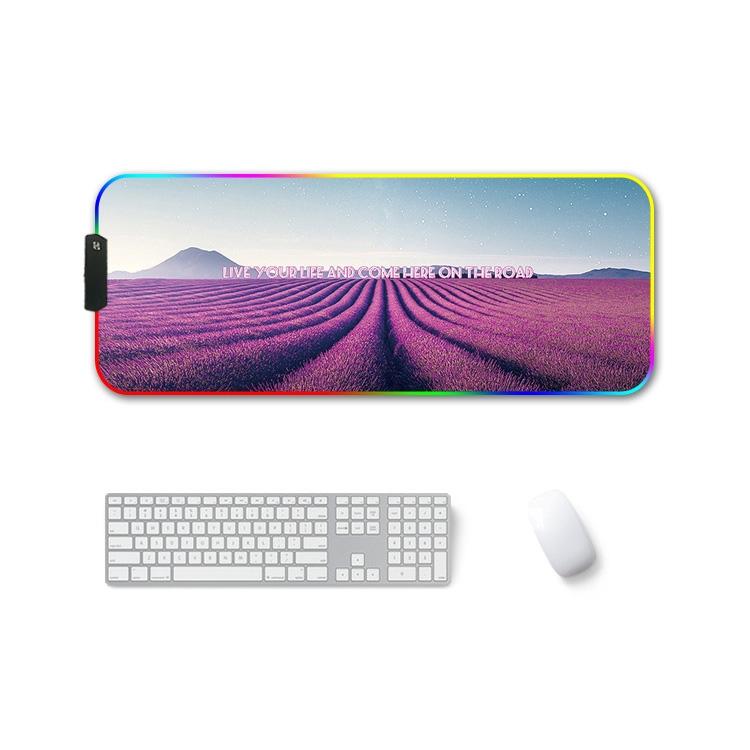 Rubber Thermal Transfer Rgb Luminous Non-Slip Mouse Pad - Colourful Brick