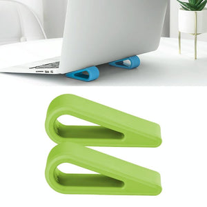 Adjustable Notebook Stand for Improved Cooling and Comfort - Green