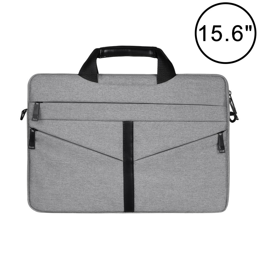 Stylish Zipper Laptop Bag with Shoulder Strap - Durable & Breathable - Dark Gray