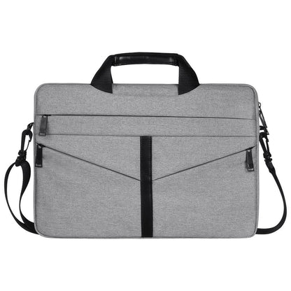 Stylish Zipper Laptop Bag with Shoulder Strap - Durable & Breathable - Dark Gray