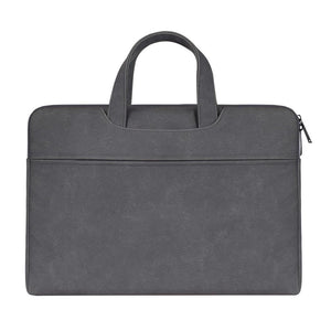 Waterproof Portable One-shoulder Handbag for 14.1 Laptops with Hidden Zipper and Suitcase Belt - Dark Gray