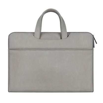 Waterproof Portable One-shoulder Handbag for 15.6 Laptops with Hidden Zipper and Suitcase Belt - Dark Gray