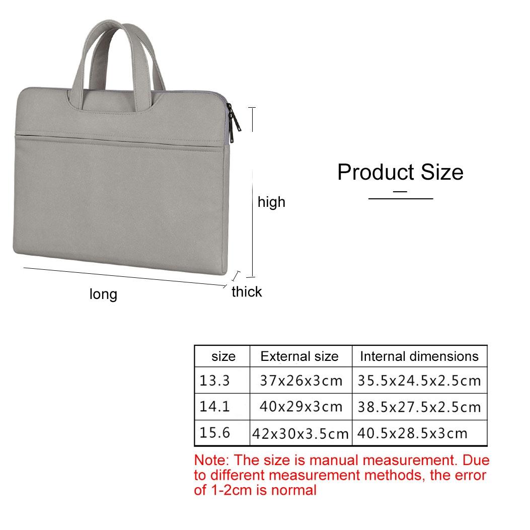 Waterproof Portable One-shoulder Handbag for 15.6 Laptops with Hidden Zipper and Suitcase Belt - Dark Gray