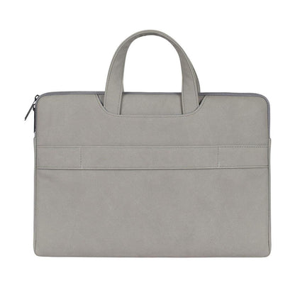 Waterproof Portable One-shoulder Handbag for 15.6 Laptops with Hidden Zipper and Suitcase Belt - Dark Gray