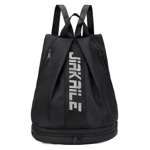 Vibe Geeks Water Resistantion Sports Backpack Gym Bag with Shoes Compartment - Black