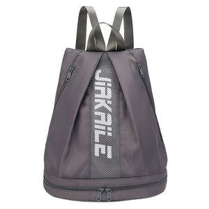 Vibe Geeks Water Resistantion Sports Backpack Gym Bag with Shoes Compartment - Grey
