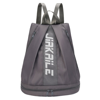 Vibe Geeks Water Resistantion Sports Backpack Gym Bag with Shoes Compartment - Grey