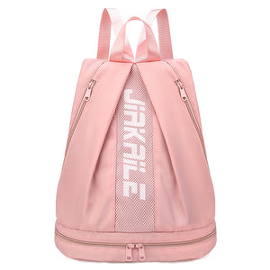 Vibe Geeks Water Resistantion Sports Backpack Gym Bag with Shoes Compartment - Pink