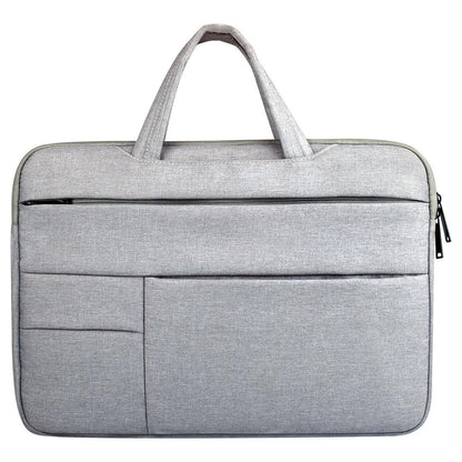 13.3 Inch Laptop Tablet Bag With Multiple Pockets And Soft Oxford Cloth Handle - Grey