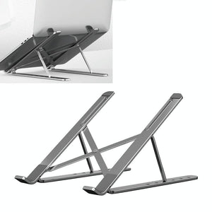 Adjustable Laptop Stand - Portable Folding Height Increase Heat Dissipation - Grey