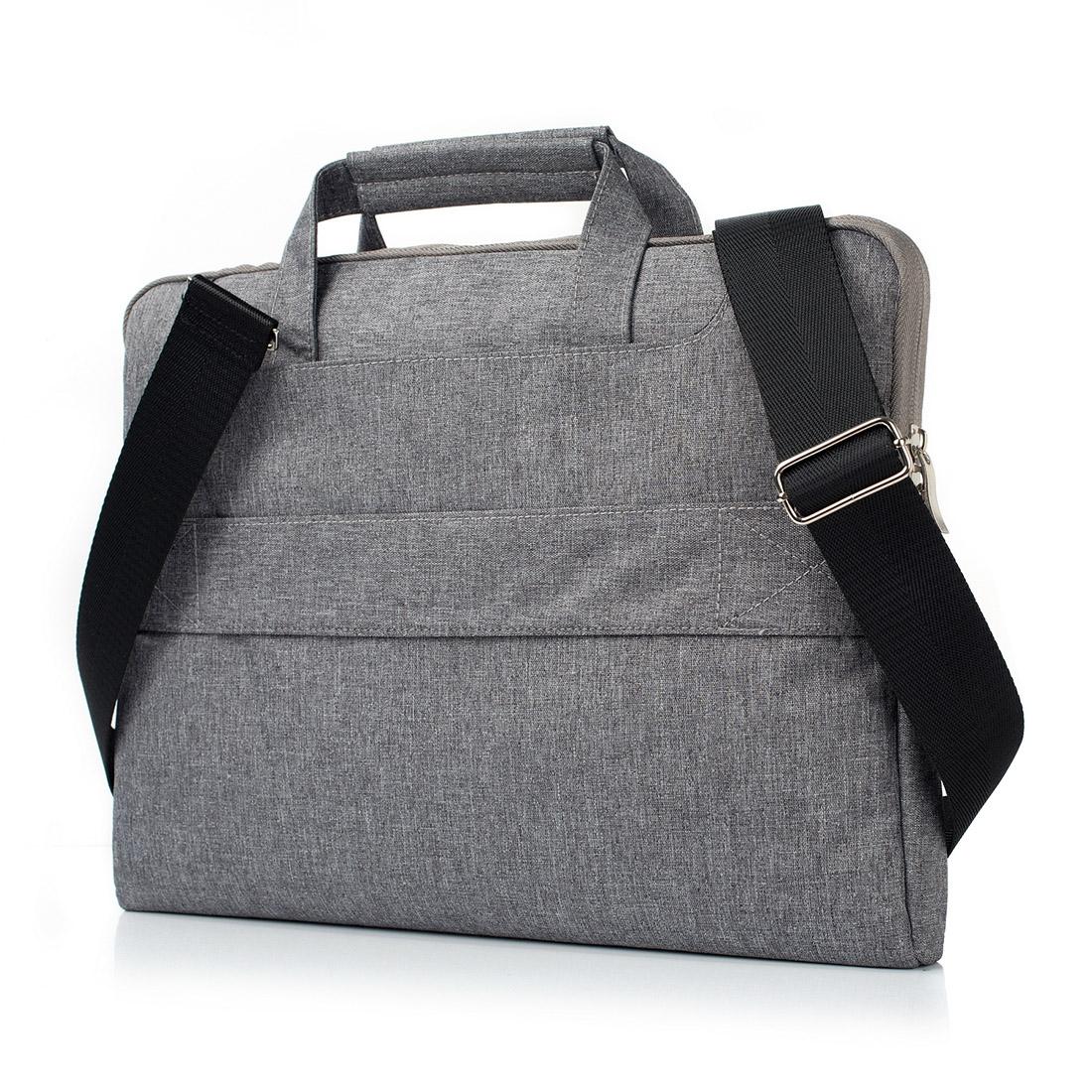 15.4 Inch Laptop Bag - Portable one Shoulder Zipper for Macbook Samsung Sony Dell Alienware Chuwi Asus Hp - Grey