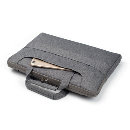 15.4 Inch Laptop Bag - Portable one Shoulder Zipper for Macbook Samsung Sony Dell Alienware Chuwi Asus Hp - Grey