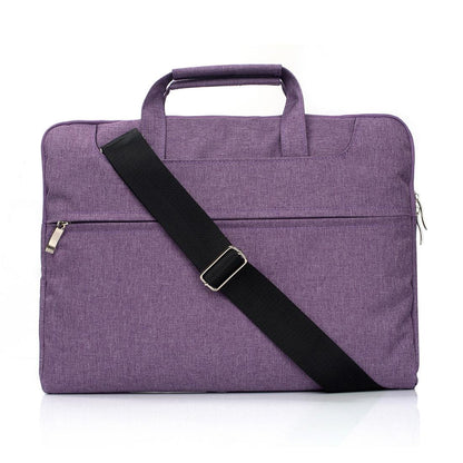 15.4 Inch Laptop Bag - Portable one Shoulder Zipper for Macbook Samsung Sony Dell Alienware Chuwi Asus Hp - Grey