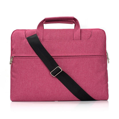 15.4 Inch Laptop Bag - Portable one Shoulder Zipper for Macbook Samsung Sony Dell Alienware Chuwi Asus Hp - Grey