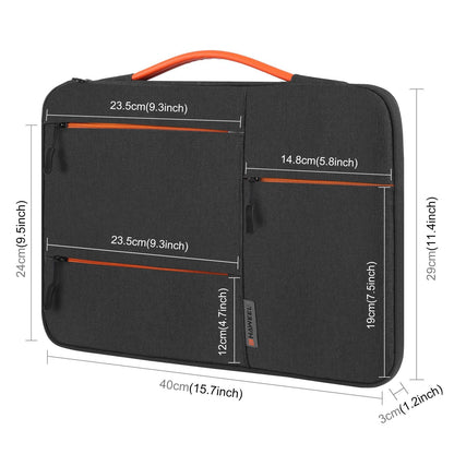 15.0 Laptop Sleeve Case for Macbook Samsung Thinkpad Sony Dell Alienware Chuwi Asus Hp - Zipper Briefcase Handbag 15.0-16.0 Laptops - Grey