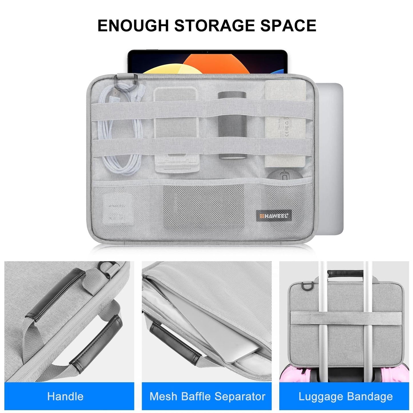 Convertible Laptop Bag for Macbook Thinkpad Asus Hp - Grey