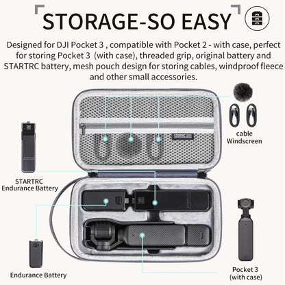 Compact Carrying Case for Dji Pocket 3 - Body Storage Bag