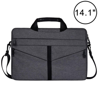 Stylish Zipper Laptop Bag with Shoulder Strap - Durable & Breathable - Light Grey