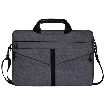 Stylish Zipper Laptop Bag with Shoulder Strap - Durable & Breathable - Light Grey