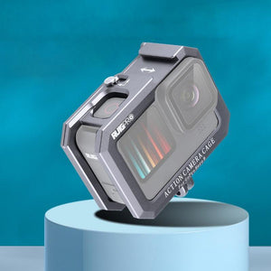 Metal Border Frame Mount for Gopro Hero10 / 9 with Dual Cold Shoes Base