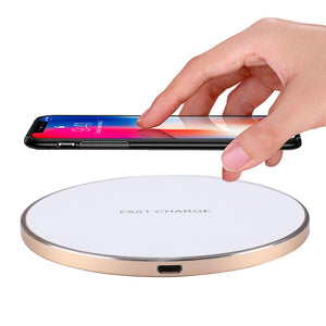 Quick Charge Wireless Charger With Led Indicator - Gold