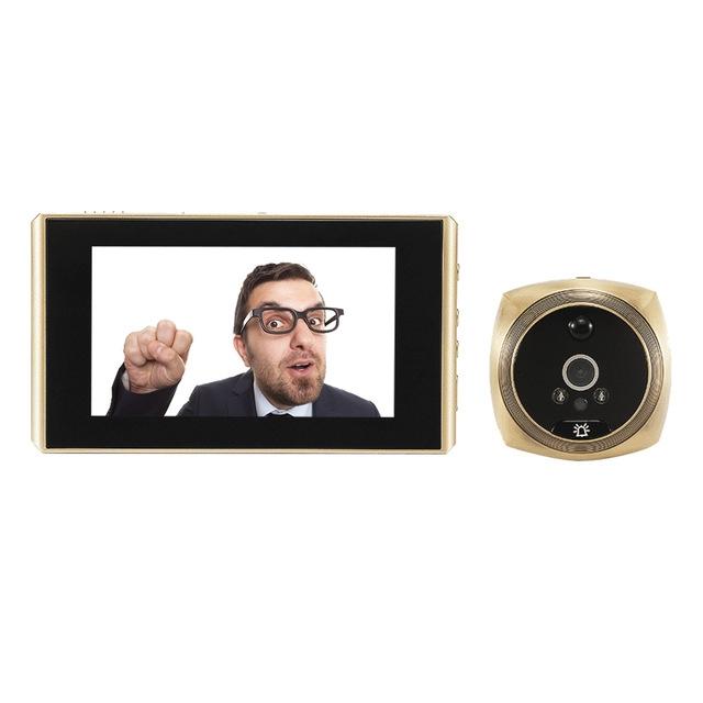Wireless Doorbell 4.3 Screen Video With 2.0Mp Resolution - Gold