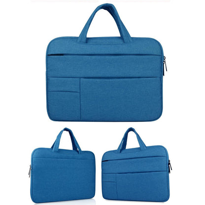 13.3 Inch Laptop Tablet Bag With Multiple Pockets And Soft Oxford Cloth Handle - Blue
