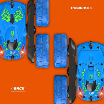 Blue Stunt Tumbling Car Toy with 2.4ghz Remote Control