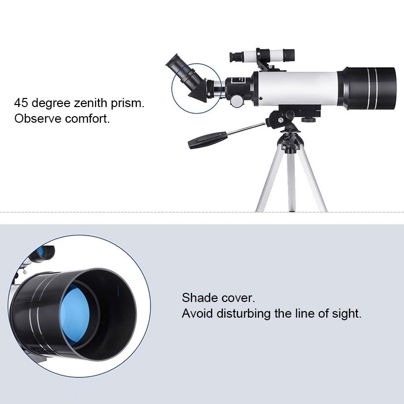 High Definition High Times Astronomical Telescope with Tripod - Blue 16x / 66x70