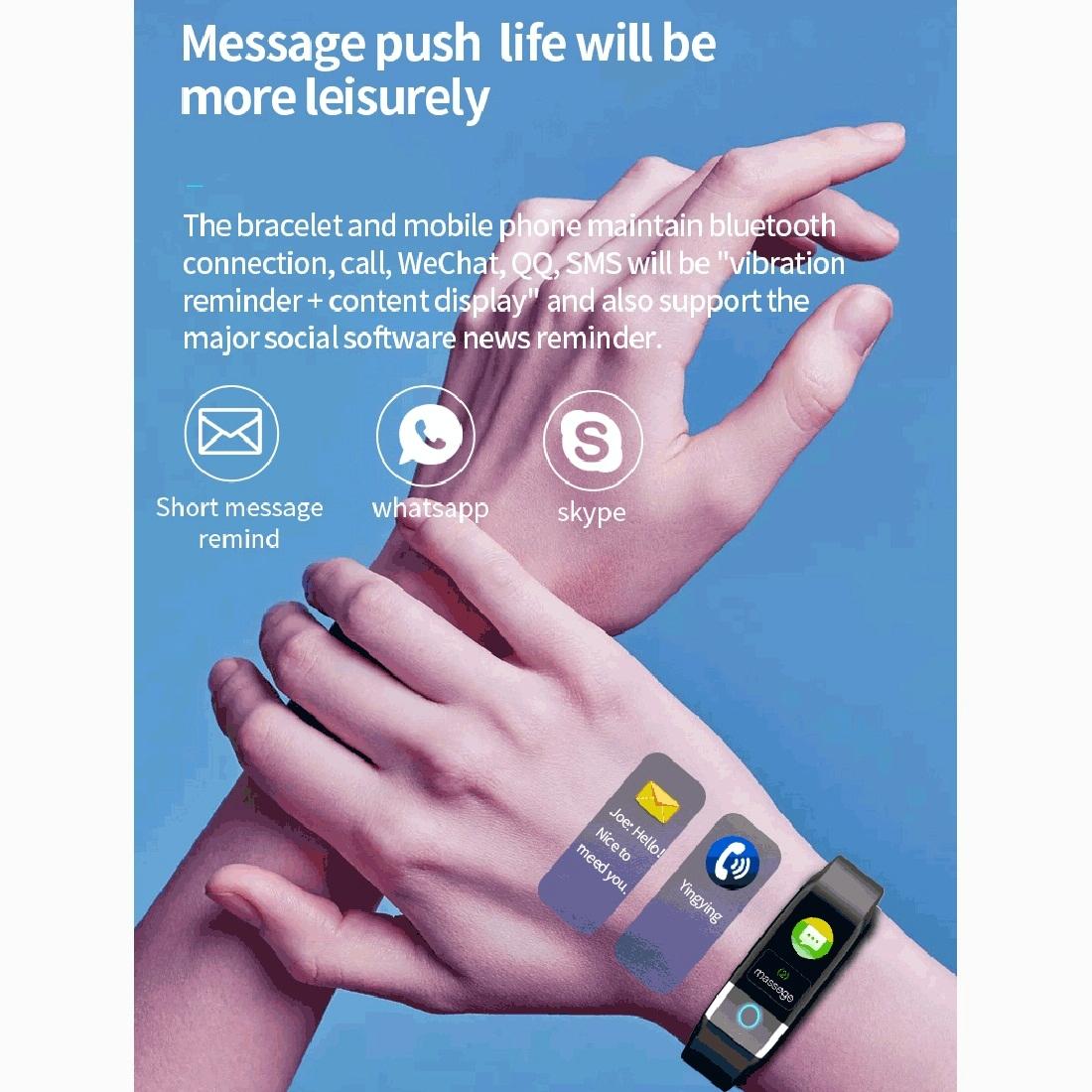 Smart Watch With Heart & Oxygen Monitoring Colour Screen Ip67 - Blue