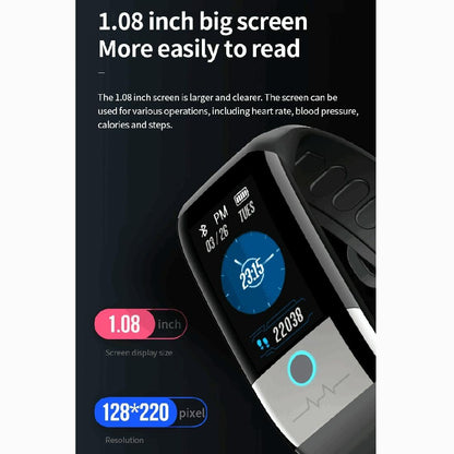 Smart Watch With Heart & Oxygen Monitoring Colour Screen Ip67 - Blue