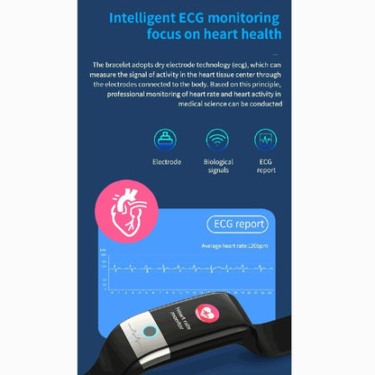 Smart Watch With Heart & Oxygen Monitoring Colour Screen Ip67 - Blue