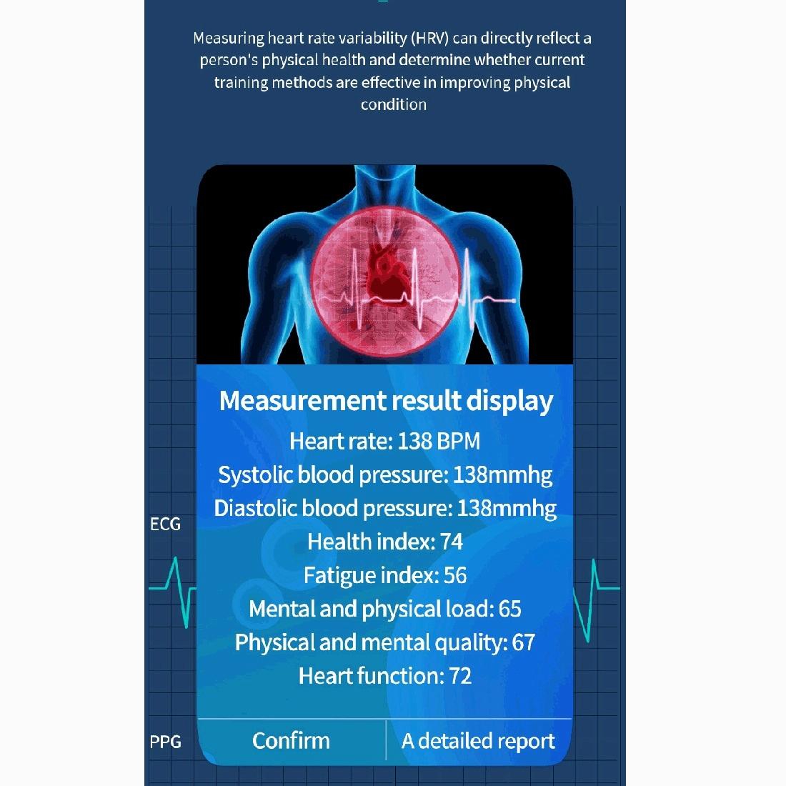 Smart Watch With Heart & Oxygen Monitoring Colour Screen Ip67 - Blue