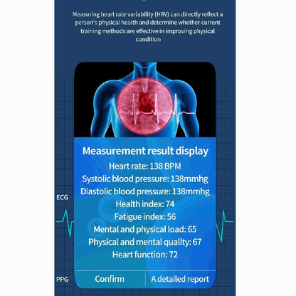 Smart Watch With Heart & Oxygen Monitoring Colour Screen Ip67 - Blue